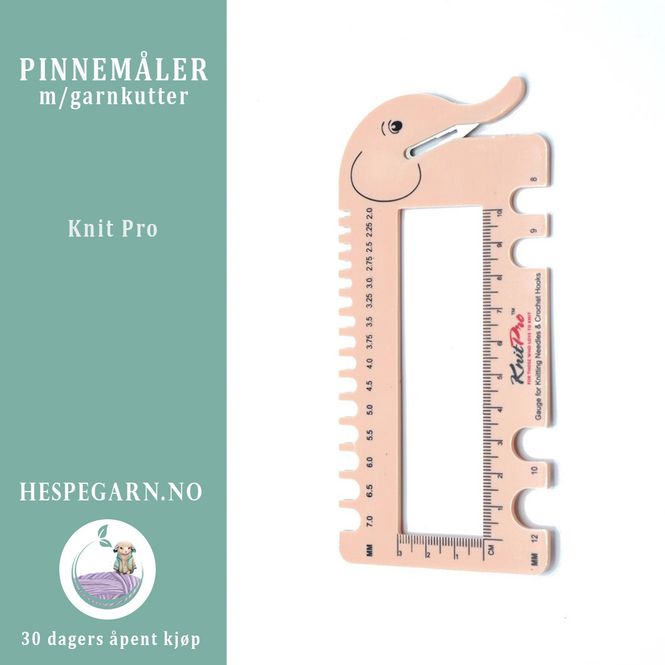 Hovedbilde Pinnemåler med garnkutter